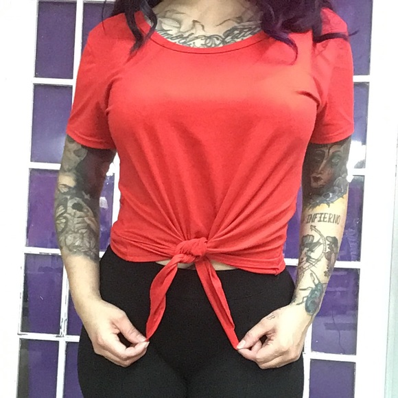Tops - Red Tie Top